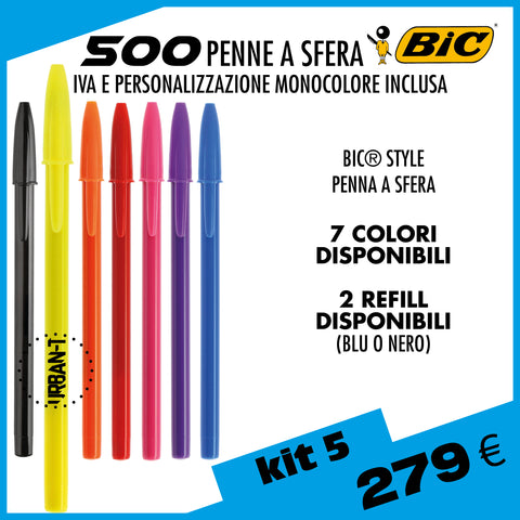 KIT 5 BIC® • 500 penne a sfera