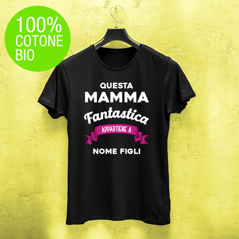 T-shirt DONNA Mamma Fantastica con nome personalizzato