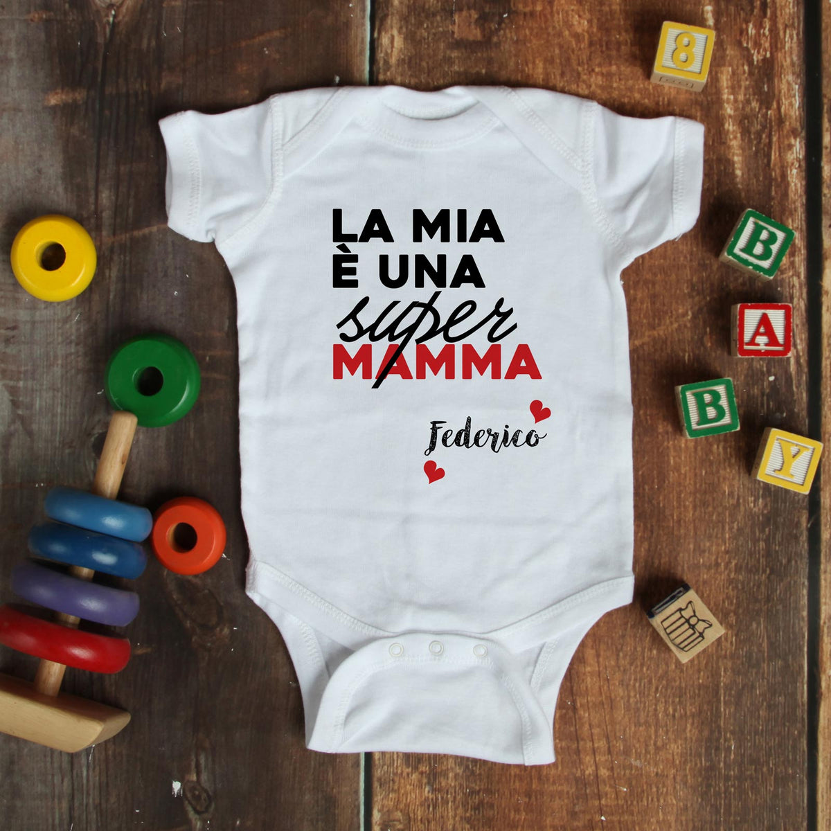 Body Neonato Personalizzato con Nome Bambino Festa della Mamma – Urban-t  your urban style