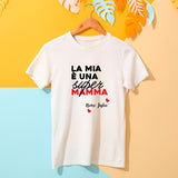T-shirt DONNA LA MIA SUPER MAMMA con nome personalizzato