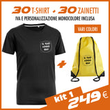 KIT 1 • t-shirt cotone e zaino