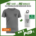 KIT 2 • t-shirt cotone e borraccia