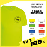 KIT 3 • t-shirt tecnica e borraccia
