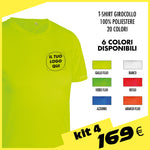 KIT 4 • t-shirt tecnica e zainetto
